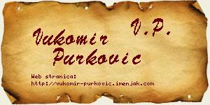 Vukomir Purković vizit kartica